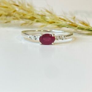 AAA+ Ruby Ring in 925 Sterling silver Size: US 5,6,7,8,9, “Royal Delicacies”